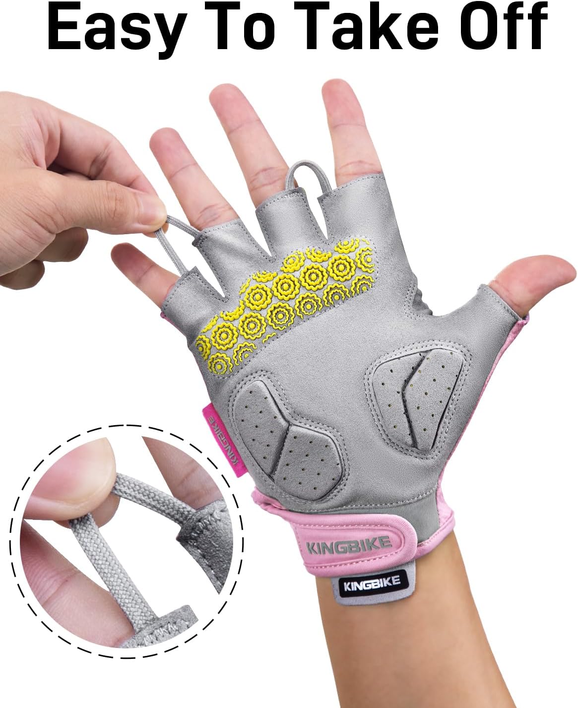 BATFOX Cycling Gloves for Men Women Half Finger Bike Gloves with Anti-Slip Shock-Absorbing Pad for Cycling Workout Training Outdoor
