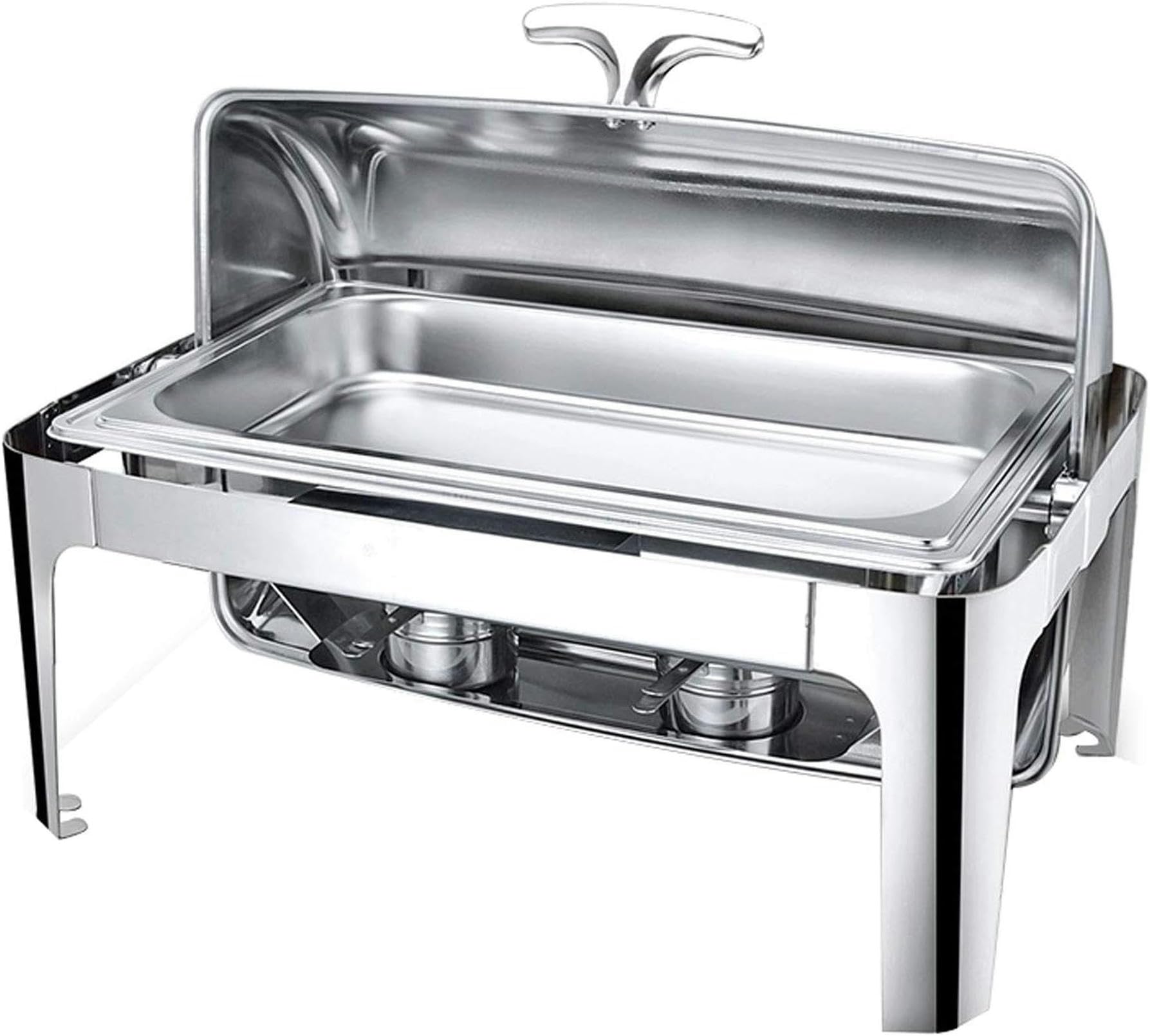Calentador de Alimentos eléctrico Chafing Dish Chafer Chafing Dish Servidores y Calentadores de Buffet rectangulares comerciales: Mantenga la Comida Fresca y Deliciosa - 9L (A)