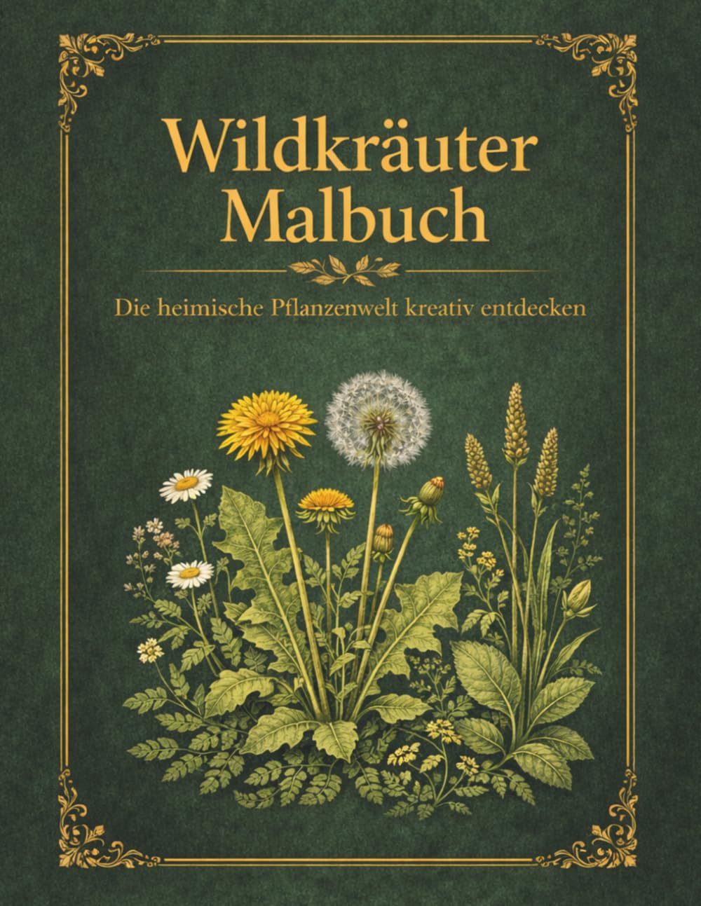 Wildkräuter entdecken - Mein Natur Malbuch: Heimische Wildpflanzen erkennen lernen und kreativ ausmalen