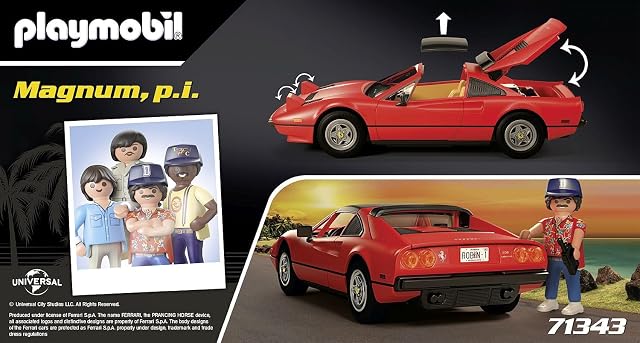 Foto 2 de 4 de PLAYMOBIL Famous Cars 71343 Magnum, P,I, Ferrari 308 GTS, Supercoche