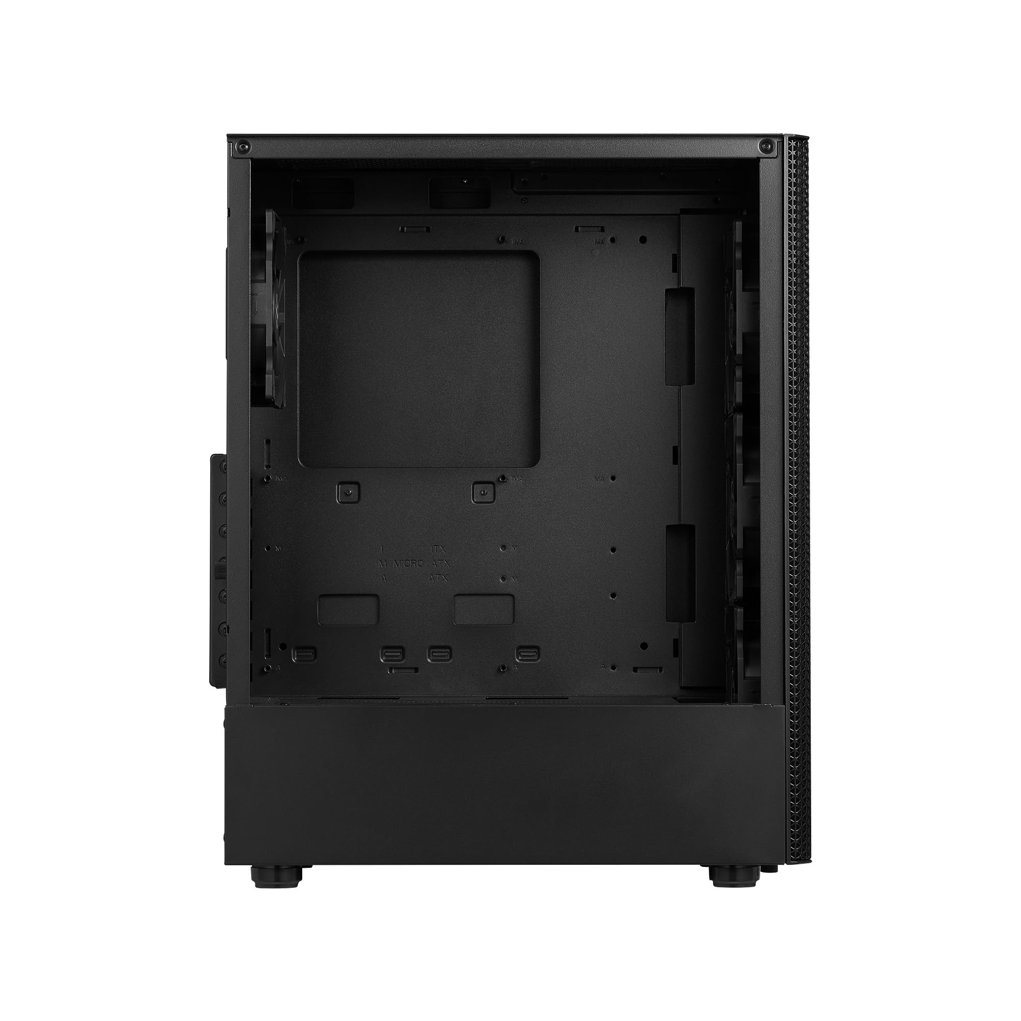 XPG Valor Mesh - Caja compacta ATX de Torre Media, diseño de Panel Frontal de Malla, Panel Lateral de Vidrio Templado de 3 mm, 4 Ventiladores de 120 mm preinstalados