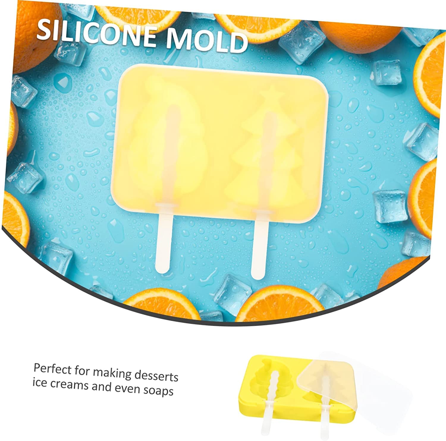 2 pièces moules à Glace de noël moules à Chocolat moules à Bonbons au Chocolat moules en Silicone gâteau en Silicone sucettes glacées Pliables père noël en Silicone Bricolage moules en
