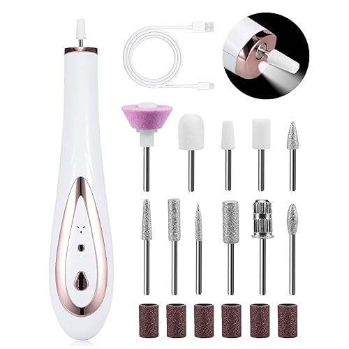 Kit de taladro eléctrico de uñas taladro de uñas inalámbrico kit de pedicura de manicura profesional kit de cuidado de uñas portátil recargable con