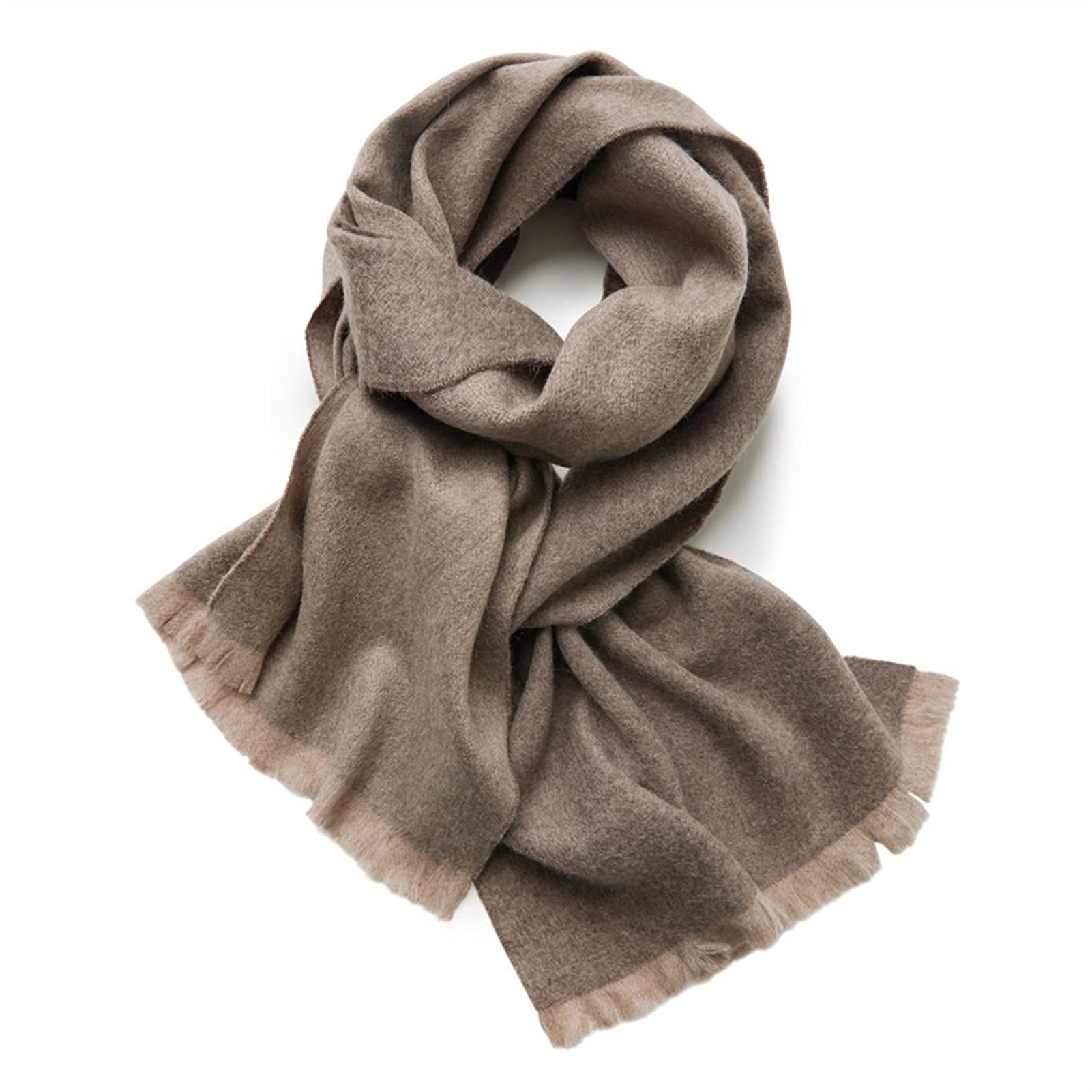 Sciarpa invernale in cashmere caldo e spesso, lunga, da donna e da uomo, 32 * 180 cm
