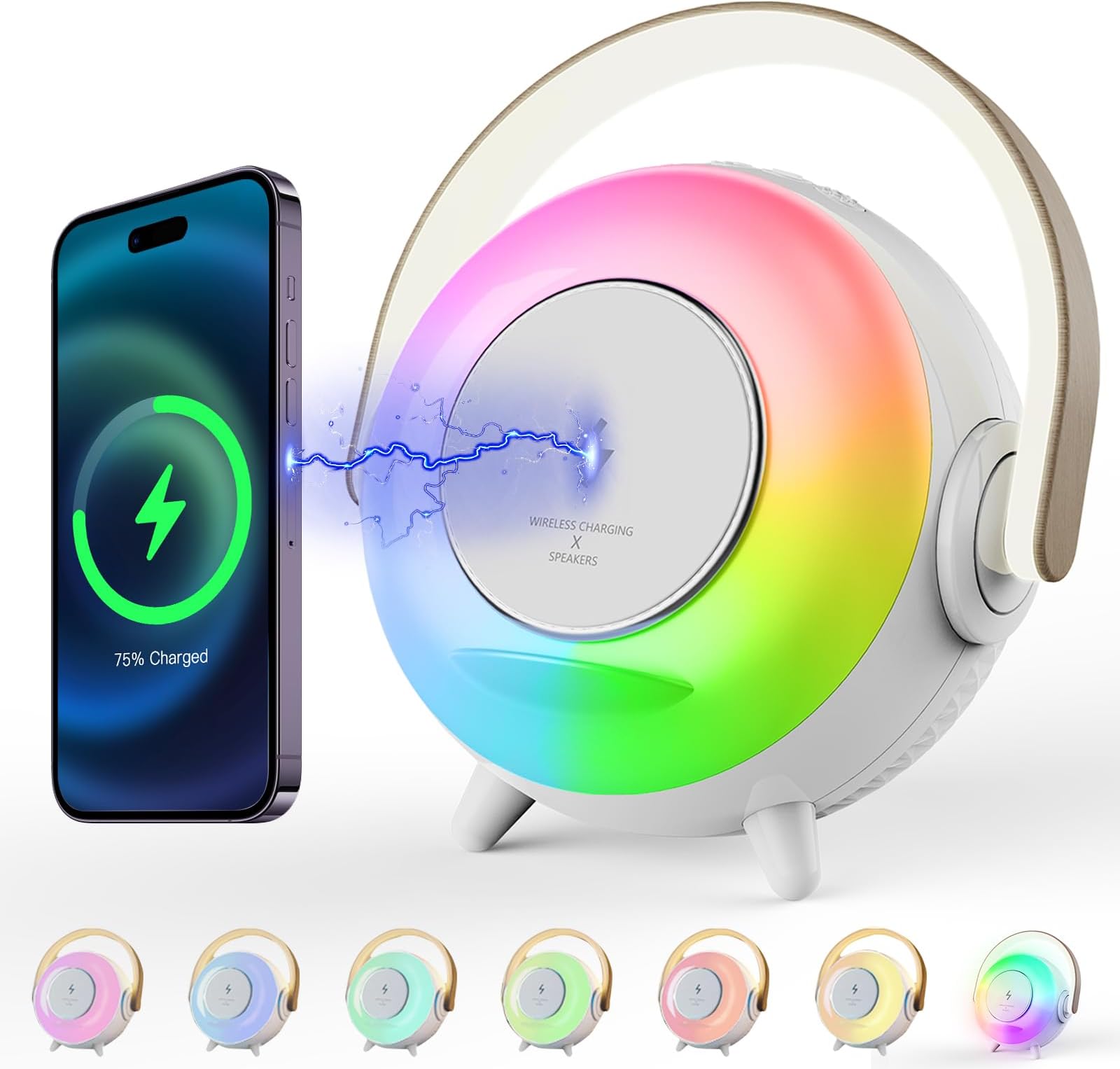 6W/3W Dimmable RGBW Bluetooth Speaker Bedside Lamp 16 Million Color / 360 Degree