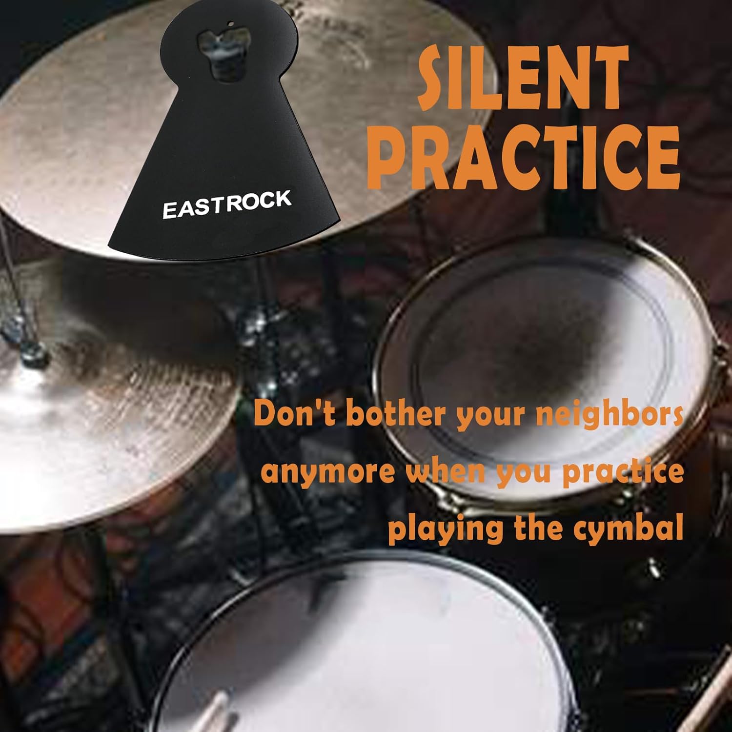 EASTROCK Cymbals Mute Pack 4 Pieces Foam Cymbal Silencer Pads, Fit 14,16,18,20" Cymbal (Cymbals Mute Pad 4-Pack)