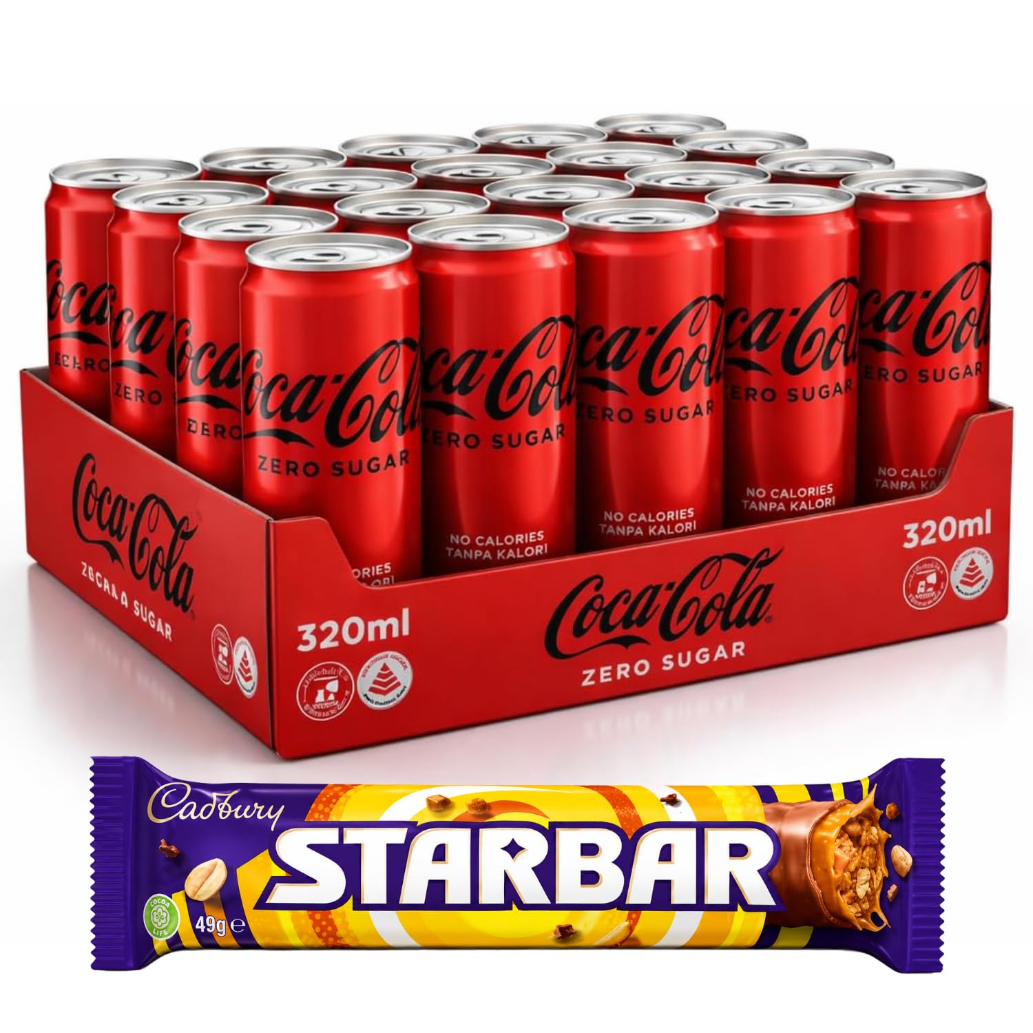 COCA COLA - Zero Sugar Soft Drink Cans (320ml x 24 Pack) By COUGAR | Refreshing Carbonated Beverage with Classic Cola Taste | No Sugar No Calories Drink for Parties, Meals & Daily Refreshment – (Imported-Malaysia)-image-39