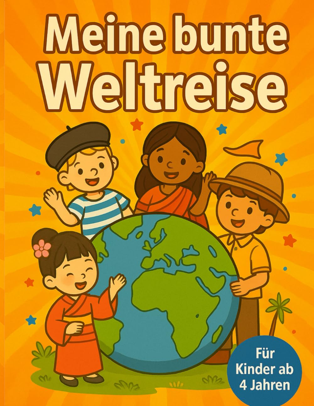 Meine bunte Weltreise: Malbuch für Kinder ab 4 Jahren – Länder, Flaggen & Kulturen entdecken