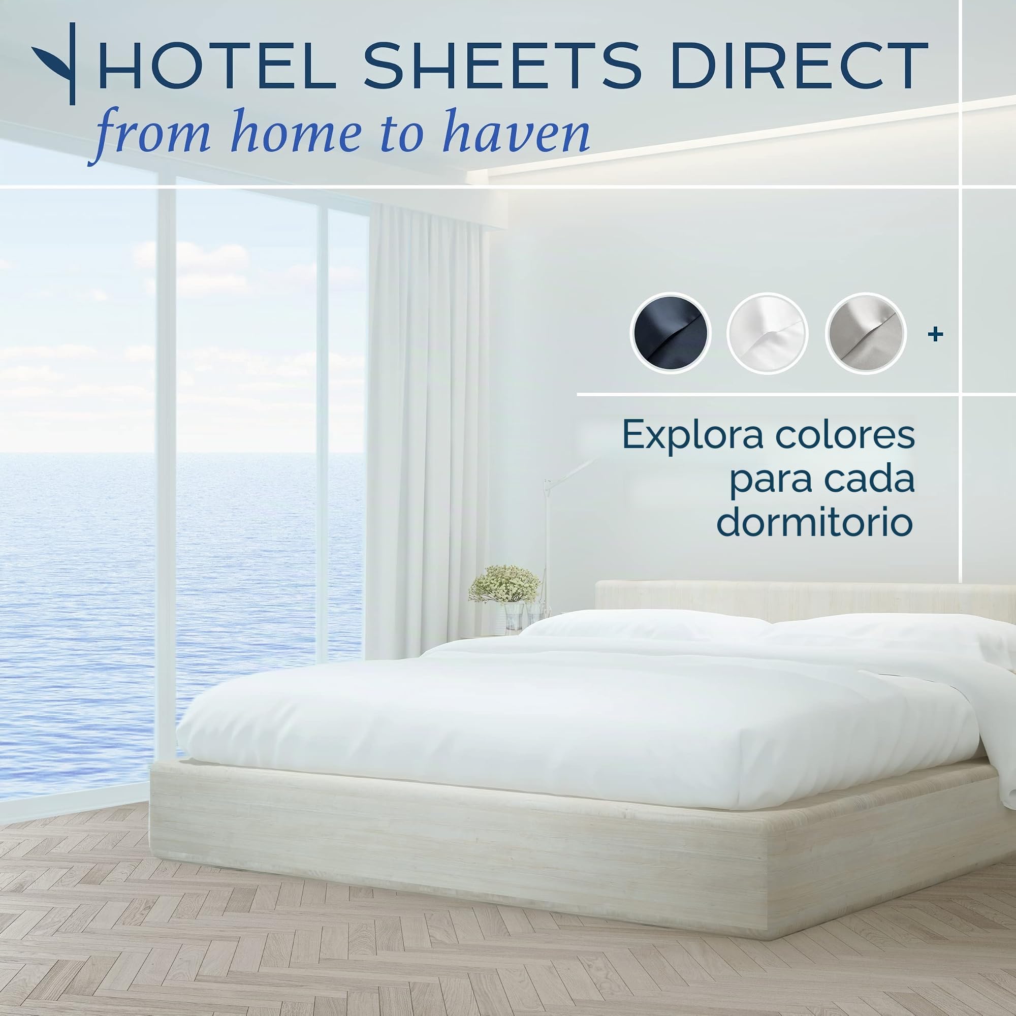 Hotel Sheets Direct Juego de sábanas de 4 piezas, tamaño California King, 100 % viscosa derivada de bambú, juego de sábanas con 2 fundas de almohada, ropa de cama de lujo refrescante y transpirable