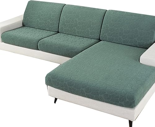Fundas elásticas para cojines de sofá, funda de cojín para sofá individual en forma de L, sofá chaise longue, funda protectora suave para muebles de