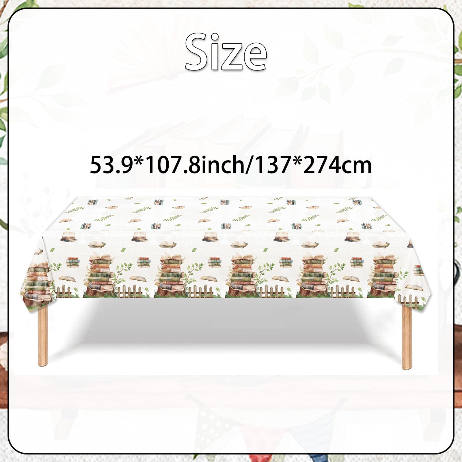MORAINJAY 51 Pcs Book Party Decorations, Reading Tableware Set, Book Paper Plates, Cups, Napkins - Image 3