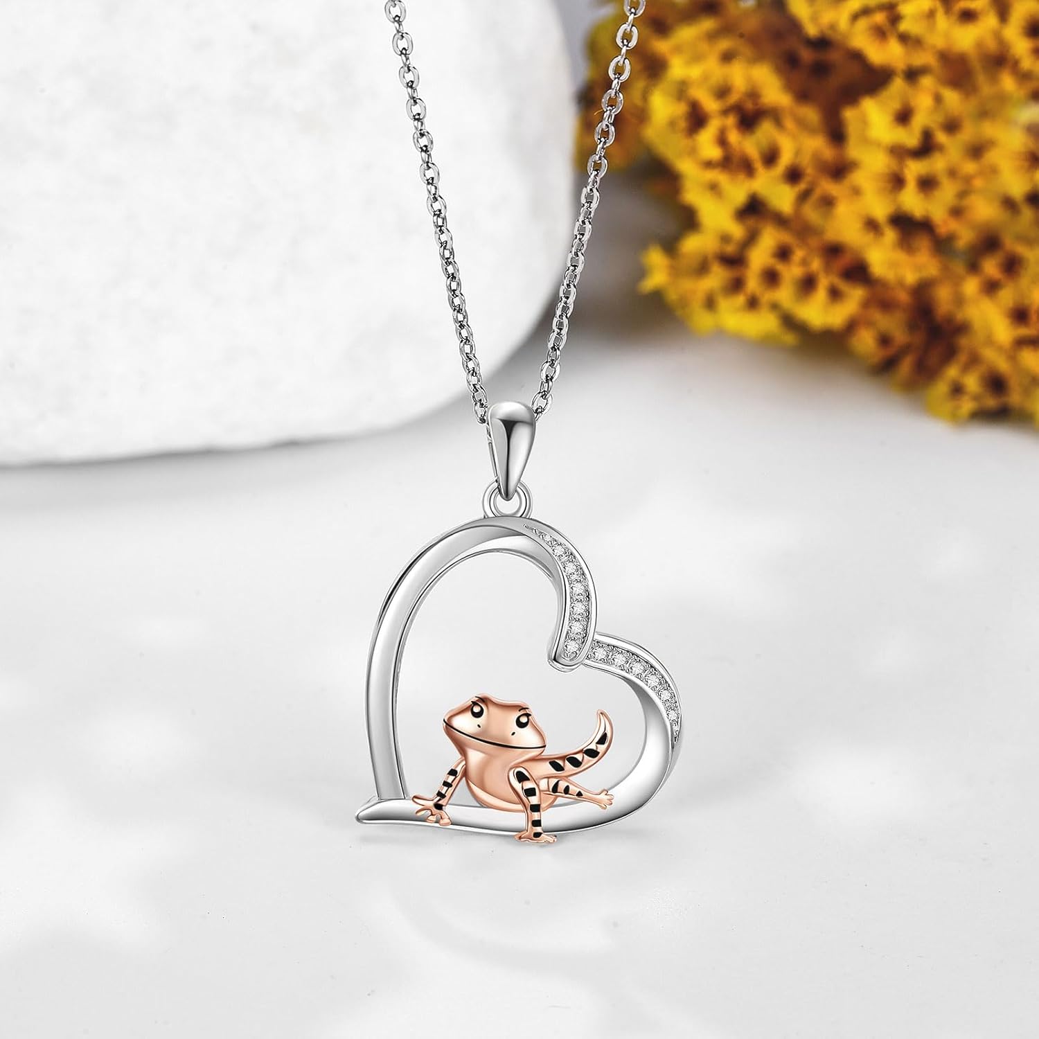 Bearded Dragon Sterling Silver Pendant Necklace - Lizard Jewelry Gifts for Women