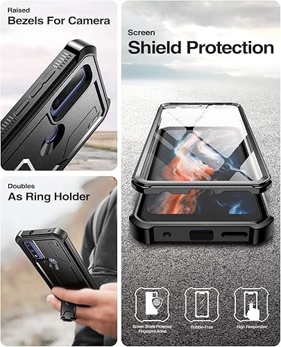 Miniatura 7 de Dexnor Funda para Moto G Pure protector de pantalla y soporte integrados resistente protección de grado militar a prueba de golpes para Motorola