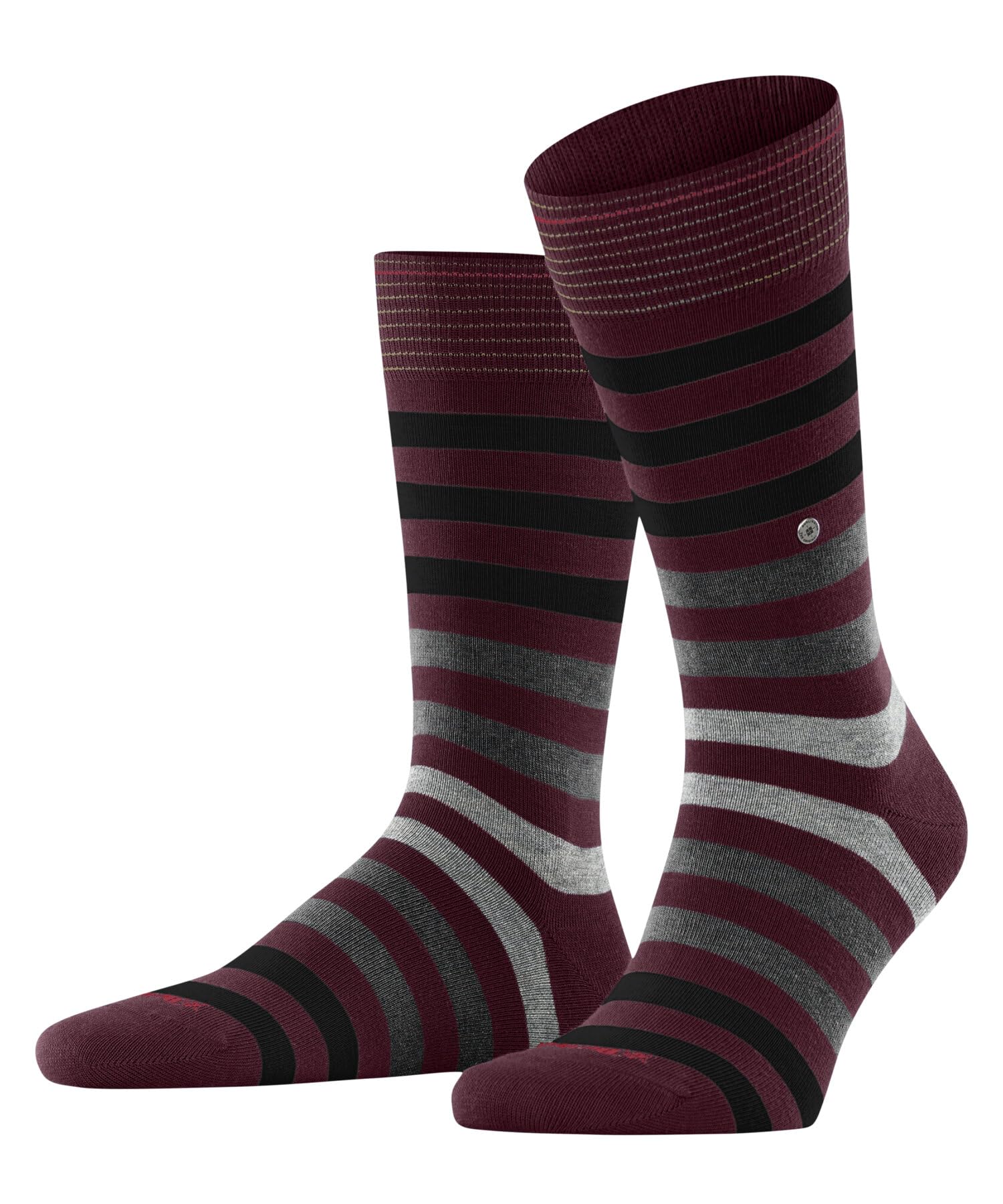 Burlington Men's Blackpool M So Cotton Patterned 1 Pair Socks, Red Wine 8010, 6.5-11