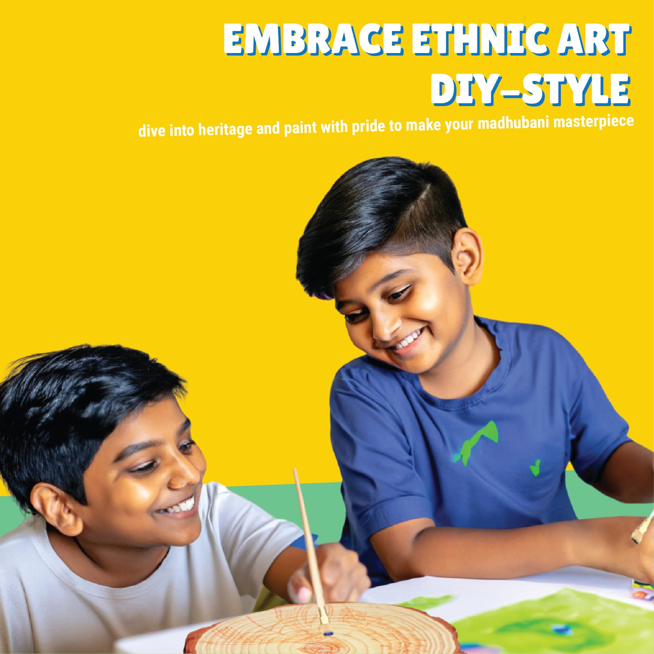 Kalakaram DIY Madhubani Key Hanger Painting Kit | Indian Ethnic Art Form | Educational & Creative DIY Kit For Kids,Multicolor - Image 4 thumbnail