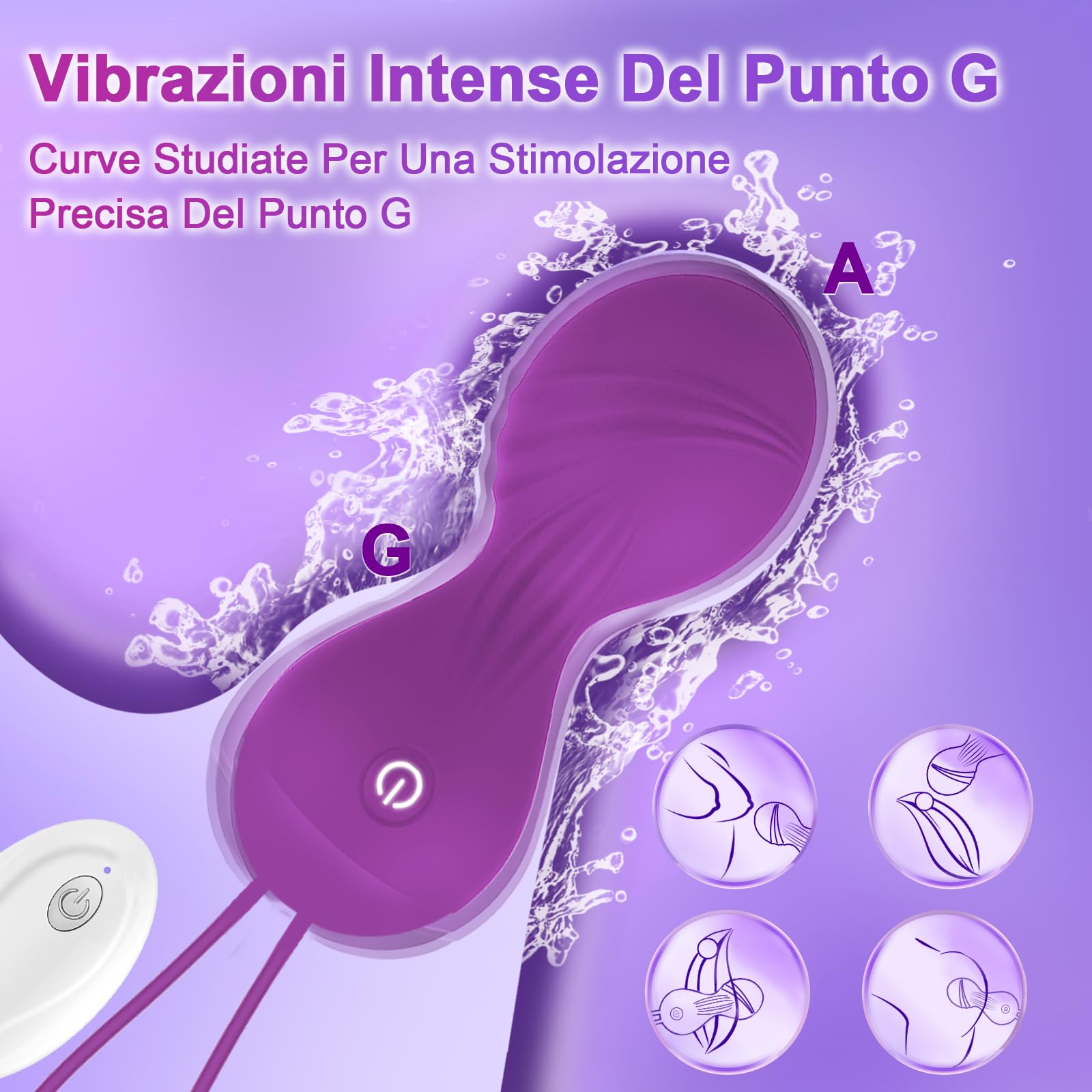 Vibratoreper Donna Professionale Ovetto Vibrante Donna Telecomando Vibratore Vibratoriper Donne 3 IN 1 Palline di Kegel Sex Toys con 10 Modalità, Esercizi Per il Pavimento Pelvico Sexytoysys Donna