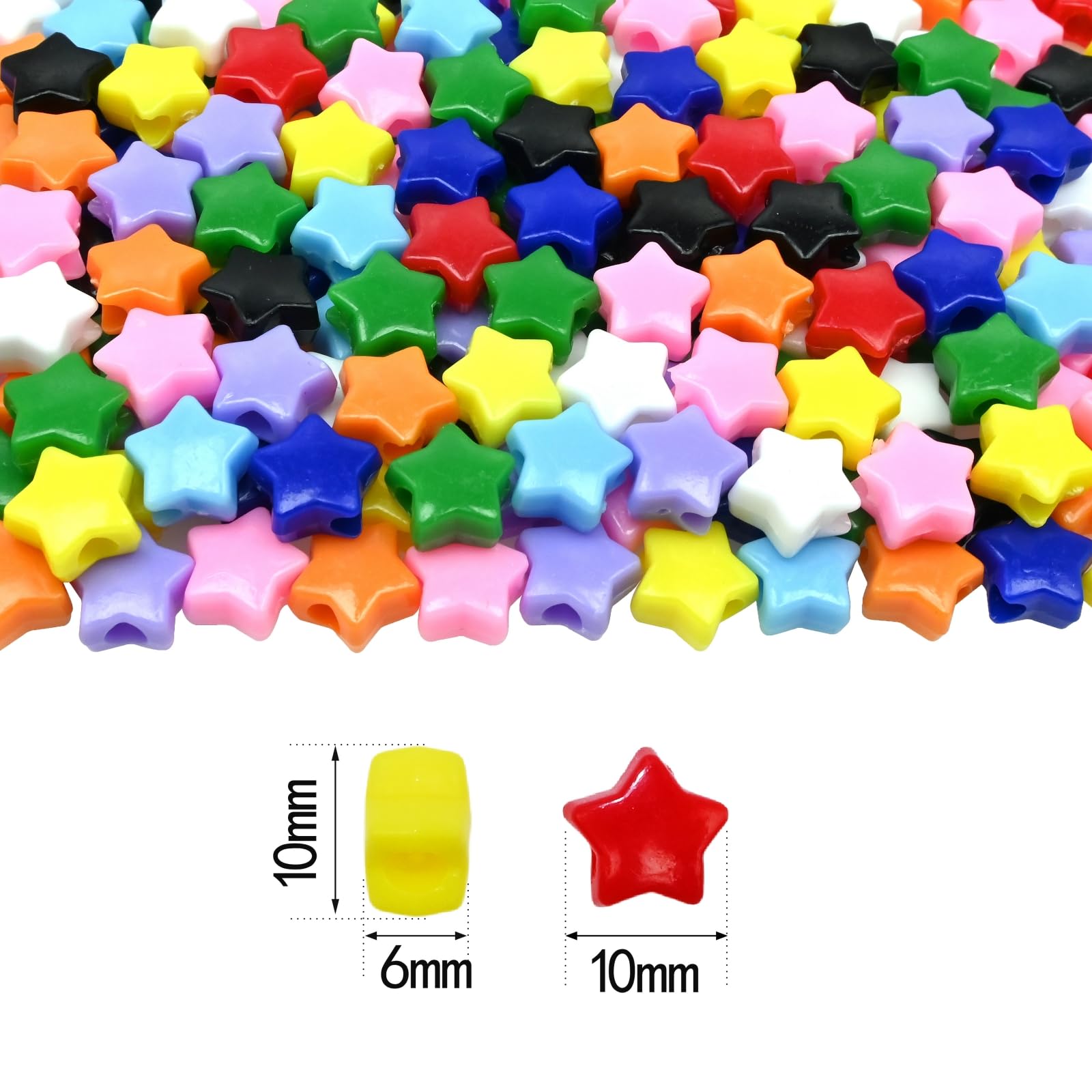 Amaney - 300 cuentas acrílicas multicolor para pulseras, collares, manualidades, joyería