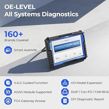 TOPDON Phoenix XLink Scanner, ECU Programming & Coding Scan Tool, Topology Mapping, CAN-FD & DoIP, Full System Bidirectional Scanner, 41+ Maintenance Services, V.A.G Guided, 2 Year Free Update