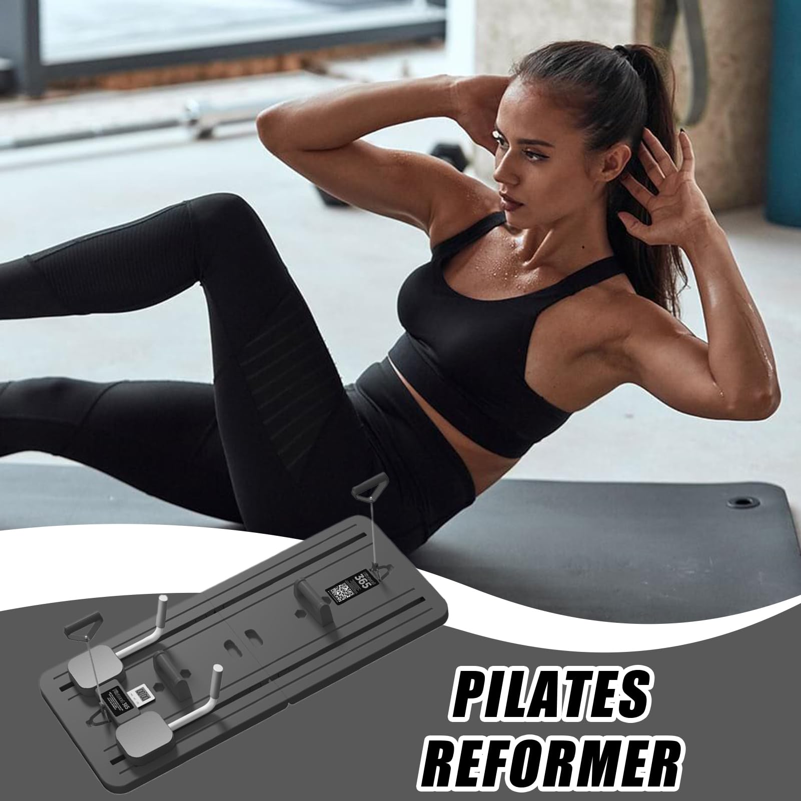 Pilates Reformer - Attrezzo multiuso per addominali, attrezzo per allenamento a casa, strumento per esercizi per tutto il corpo