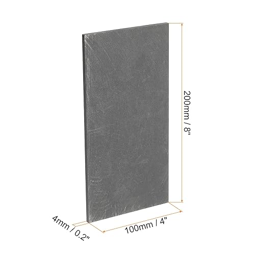 Miniatura 2 de MECCANIXITY Bloque de Grafito Lingote Rectángulo Placa de Electrodo de Grafito 200x100x5mm para Fundición de Fusión, Electrolisis Galvanoplastia