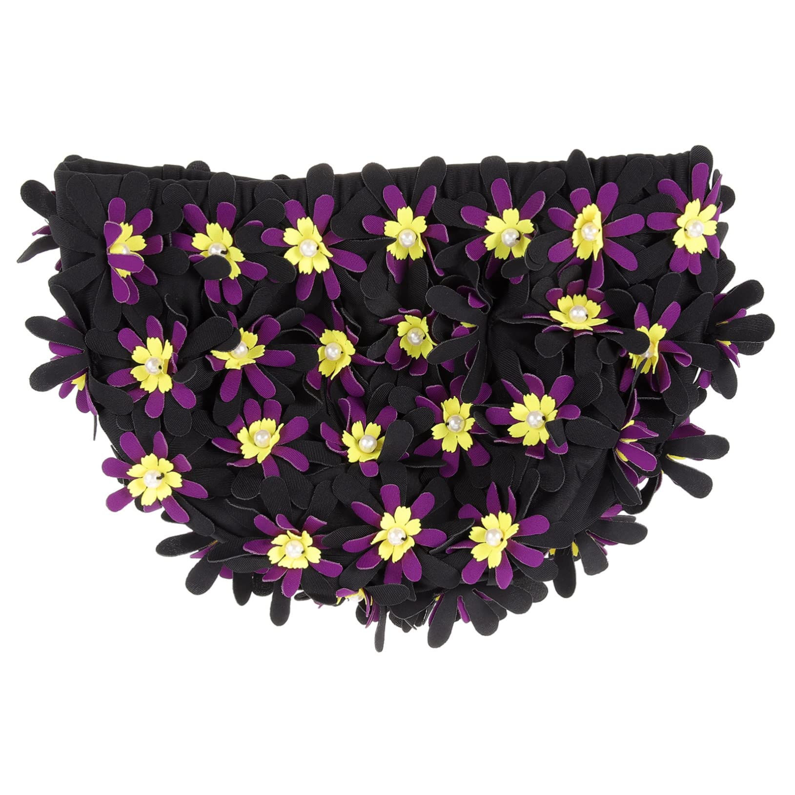 BESPORTBLE Gorro De Baño De Flores Gorro De Baño De Tela para Mujer y Adulto Gorro De Ducha Gorro De Baño Soul Cap Sombrero con Visera Cinturón De Natación para Adultos Poliéster