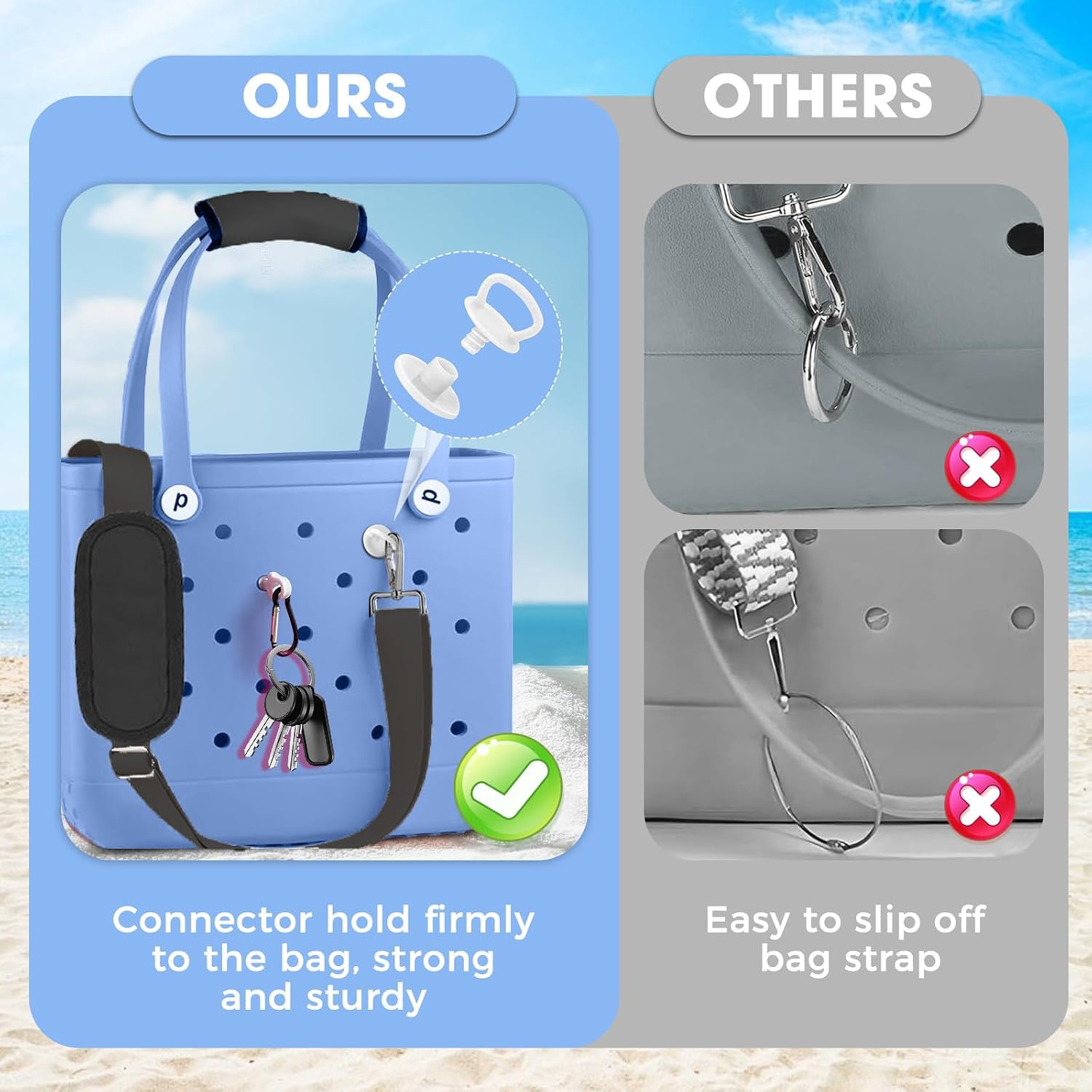Strap Handle Wrap for Bogg Bag Beach Rubber Tote Bag Accessories
