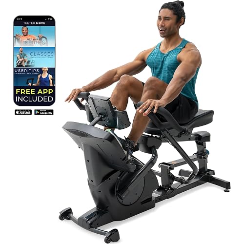 Teeter Power10 Rower with 2-Way Magnetic Resistance Elliptical Motion - Indoor Rowing Machine w/HRM Connectivity, Teeter Move App - Free Classes & Coaching