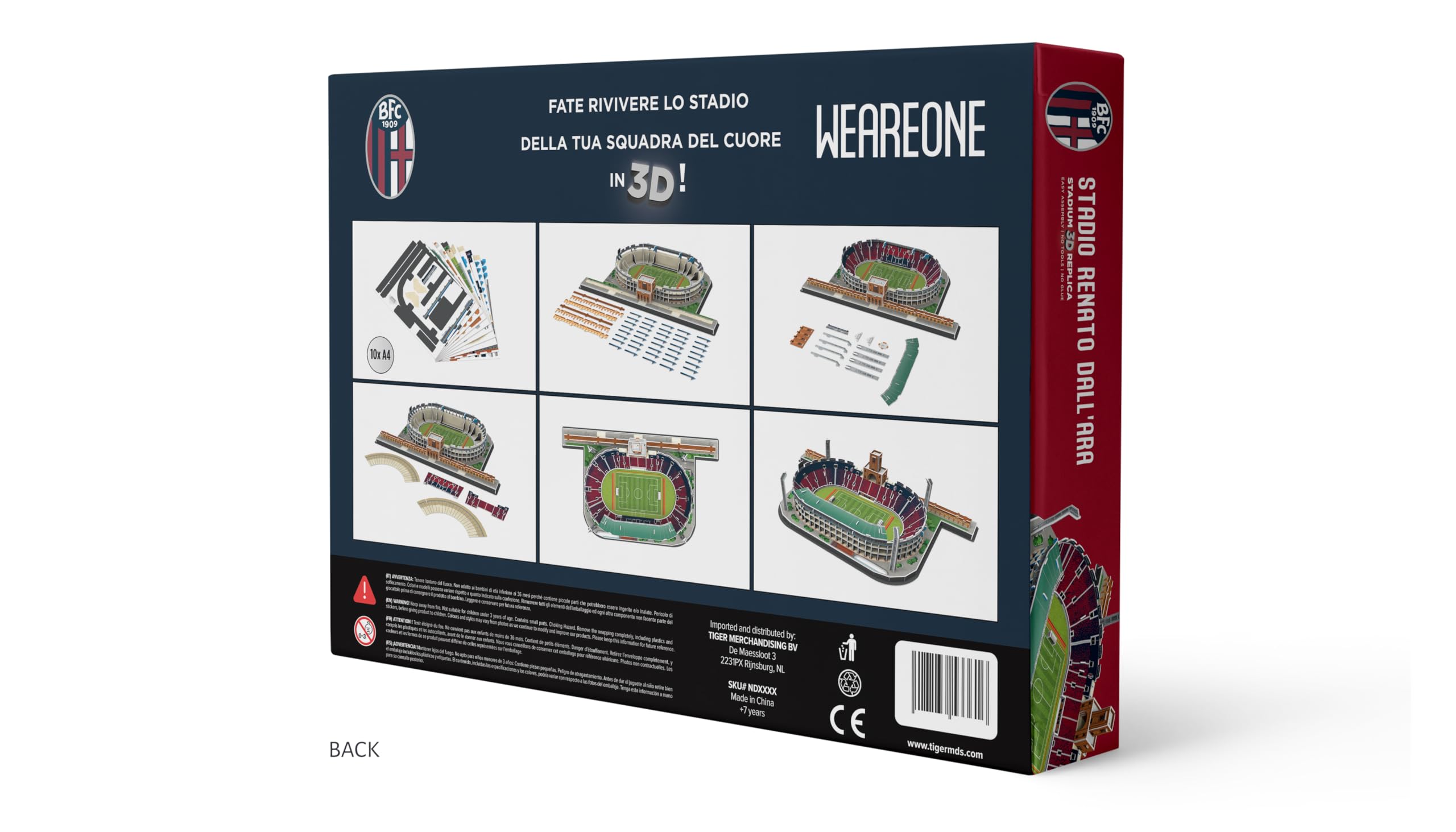 Pro-Lion Puzzle 3D dello stadio Renato Dall'Ara - 112 pezzi | Sede del Bologna Football Club | Serie A FC Regali calcistici per bambini dai 7 anni in su