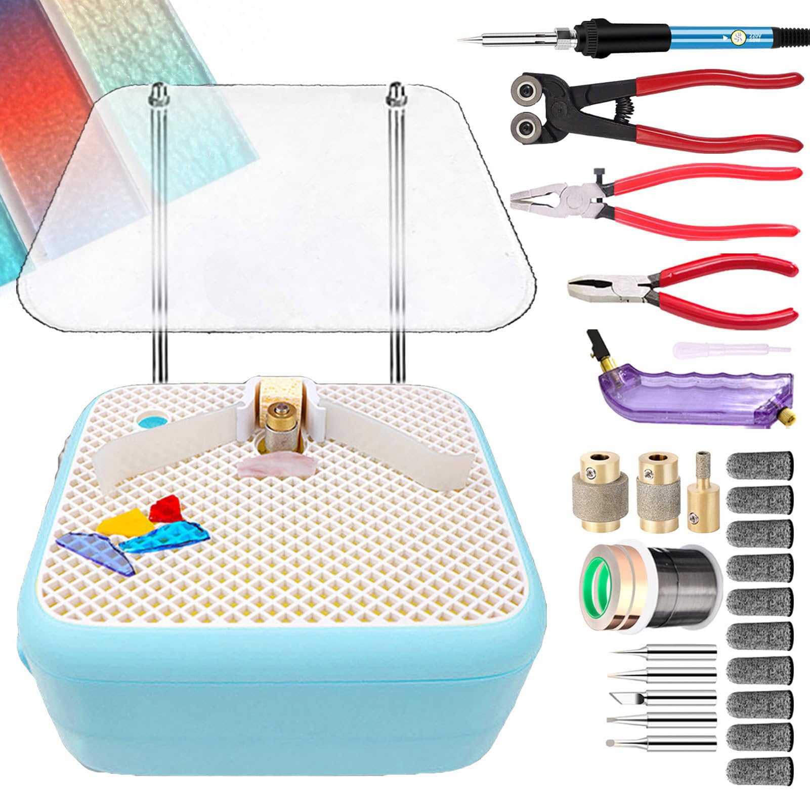 Machine de meulage de bureau et mini broyeur de verre à tête ajustable