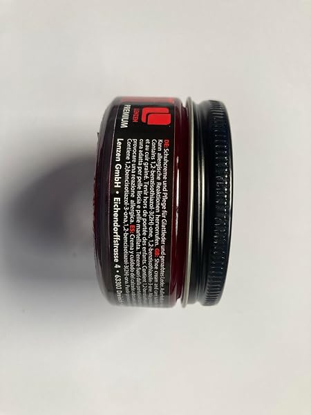 Lenzen cirage chaussure pour cuir lisse et grainé - Premium teinture cuir avec éclat et rafraîchissement des couleurs - Creme cuir Fabriqué en Europe, disponible en plusieurs couleurs - 2