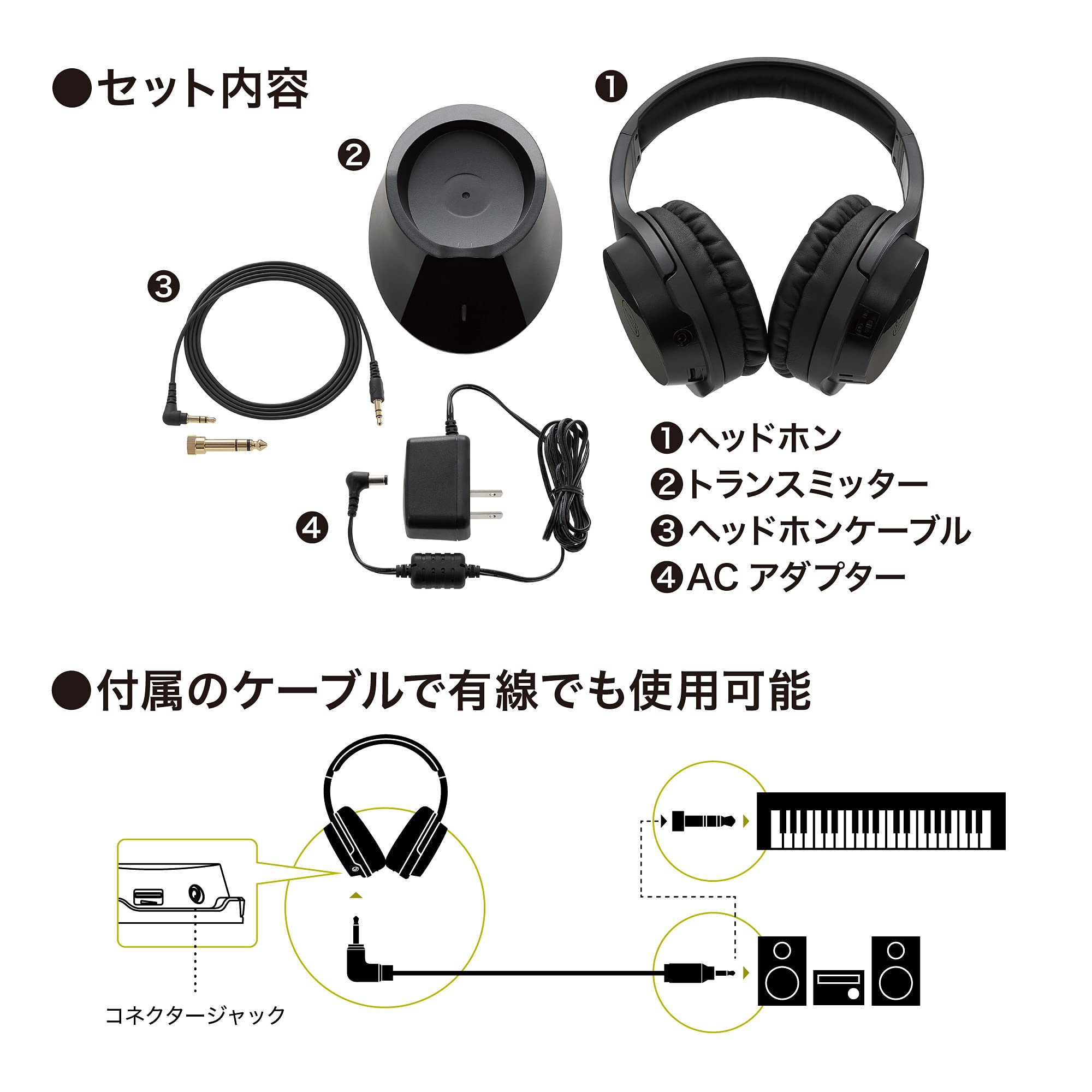 Amazon.co.jp: Audio-Technica ATH-EP1000IR Wireless Headphones for  
