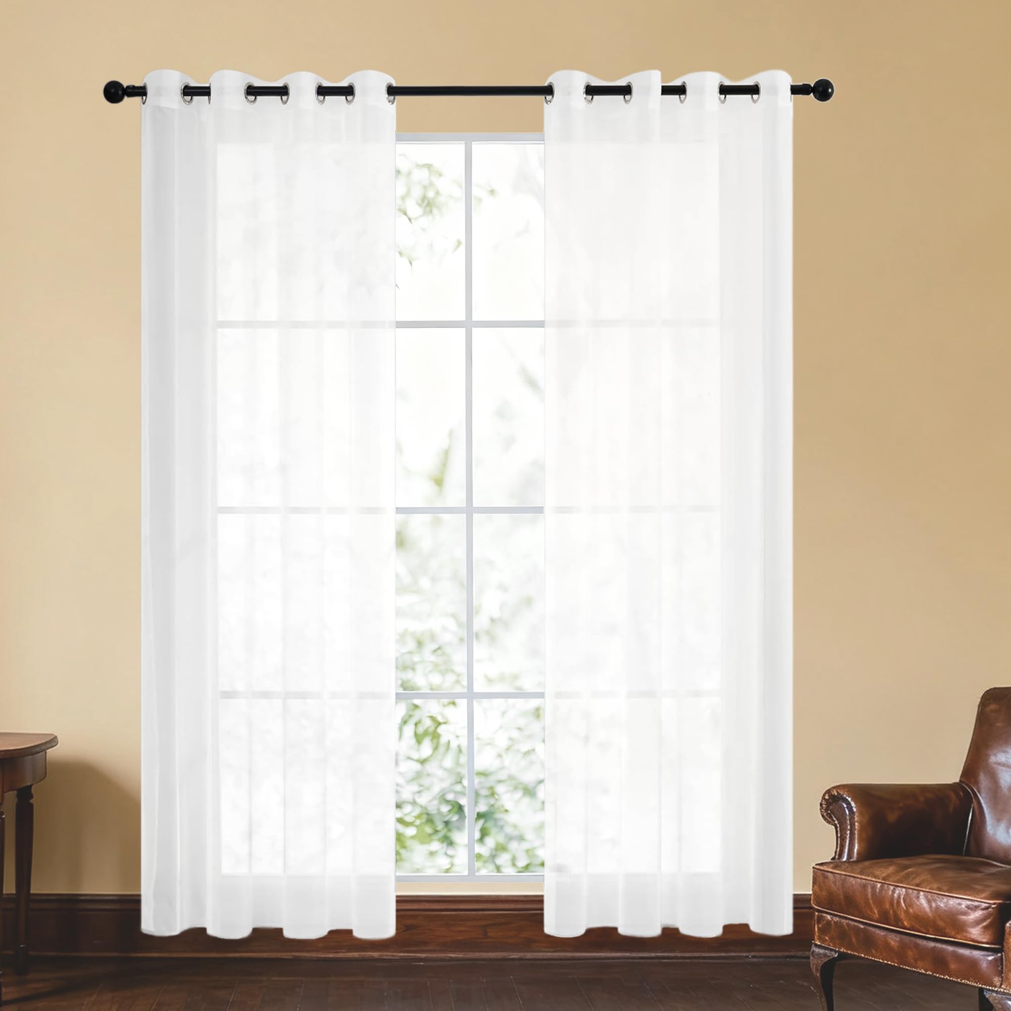 Voilages oeillets doux et esthétiques blancs 140x170 au tombé parfait