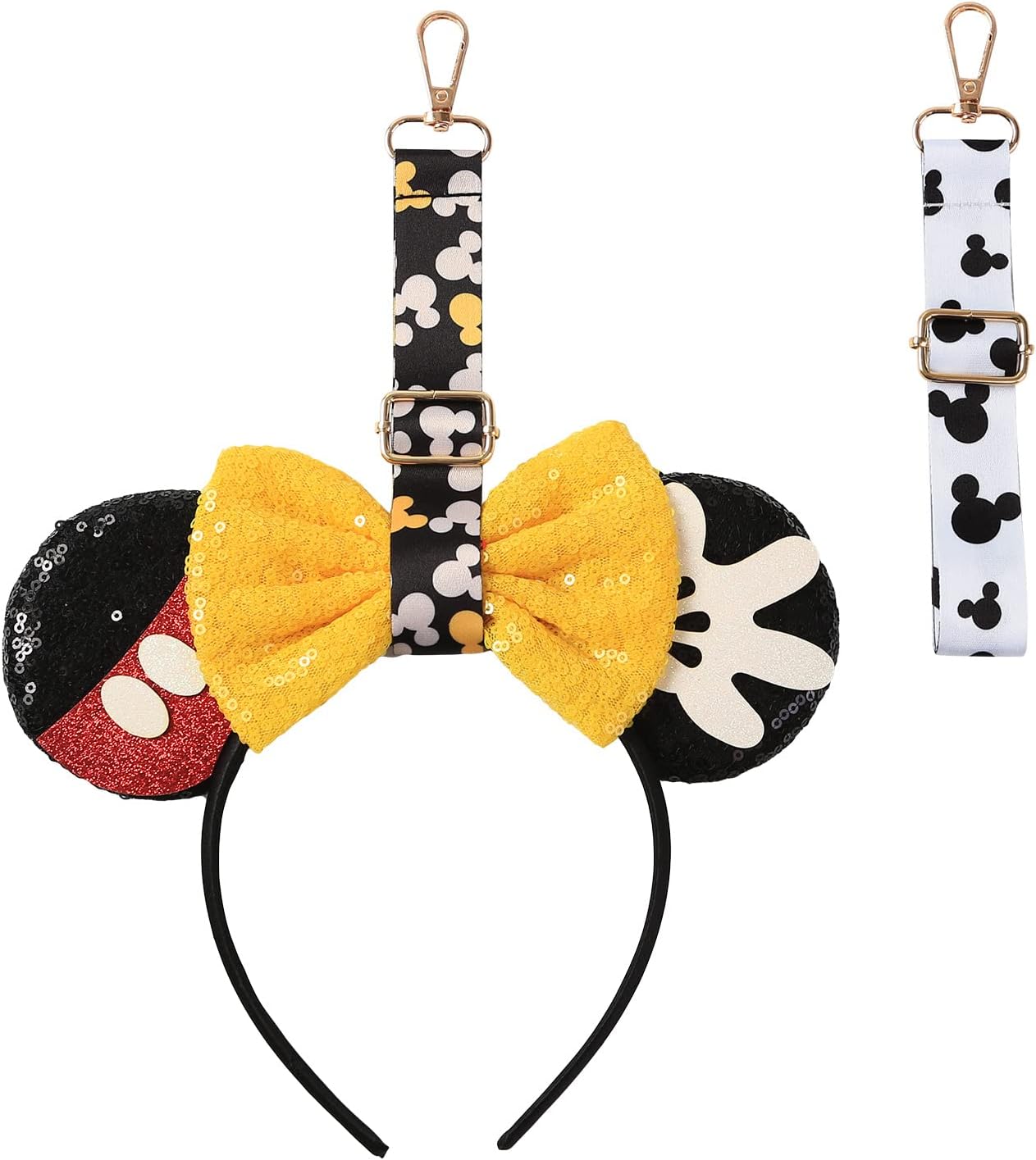 2Pcs Mouse Ear Holder for Backpack Bag Headband Holder Lanyard Strap Keychain Trip Accessories Hanging Decor