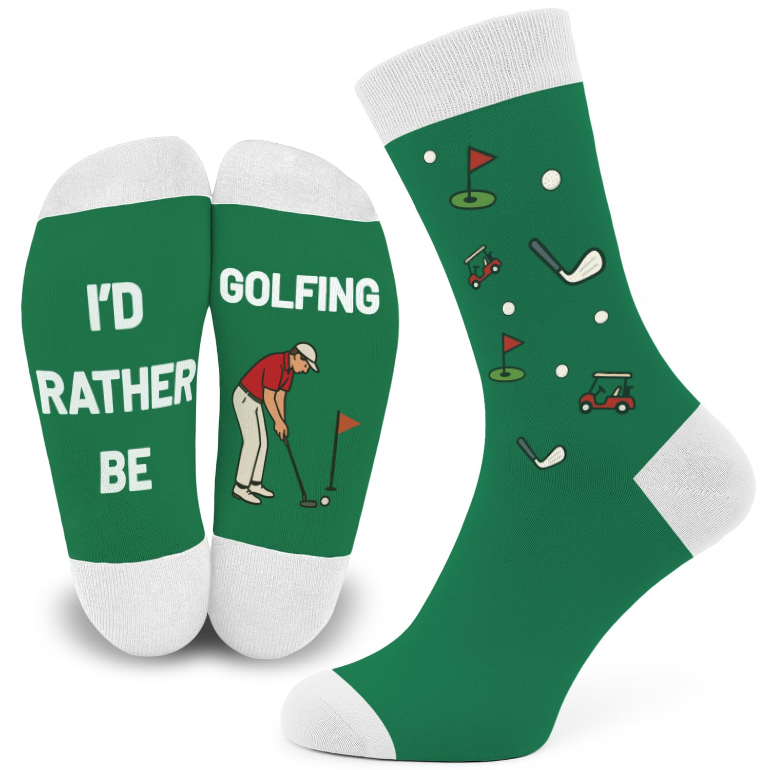 SC Products Golf Socks Funny Golf Gifts for Men UK | Cotton Size 6-12 Novelty Socks Dad Gift for Golfer Fathers Day Golf Gifts for Grandad | Golfing Accessories Father's Day Presents For Golfers