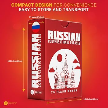 Russian Conversational Phrases Flash Cards with Audio 75 Cards | 75 Russian conversational phrase flash cards with audio for common sayings and language practice