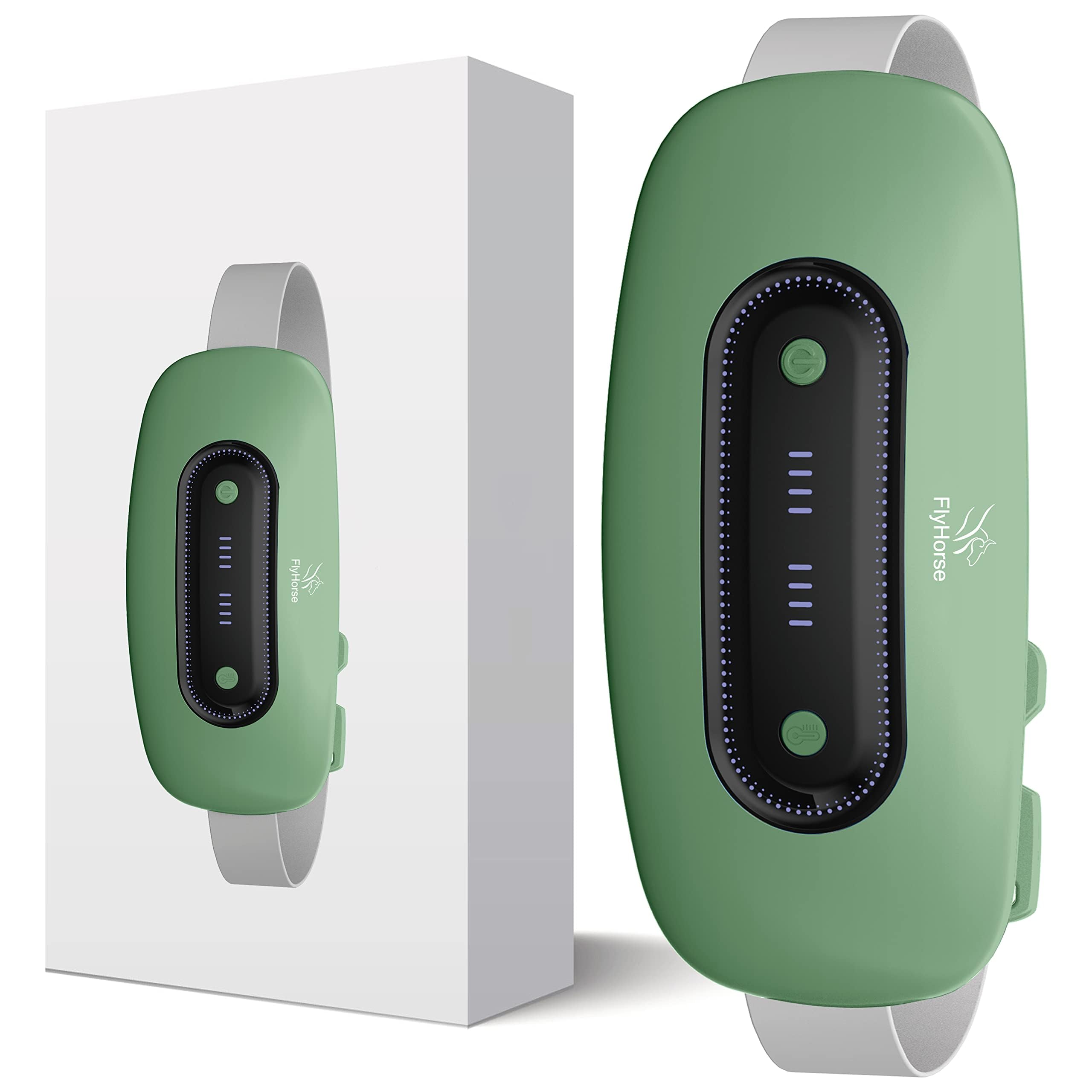 Electric Heating Pad,Portable Cordless Menstrual Heating Pad with 4 Heat Levels and 4 Massage Modes, Fast Large Heating Belly Wrap Belt(Light Green)