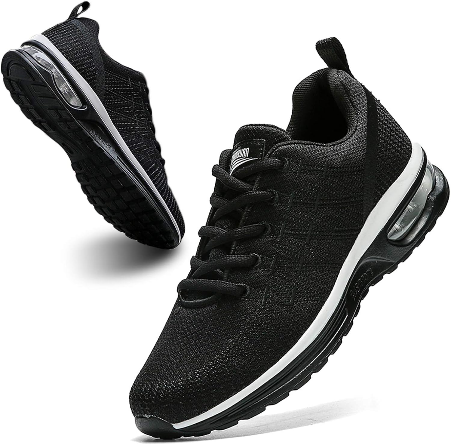 Damyuan Women's Running Shoes Air Cushion Jogging Gym Sports Sneakers Black,9