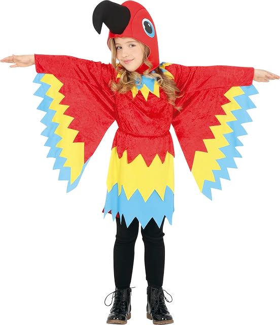 FIESTAS GUIRCA Disfraz de Loro Rojo para niña