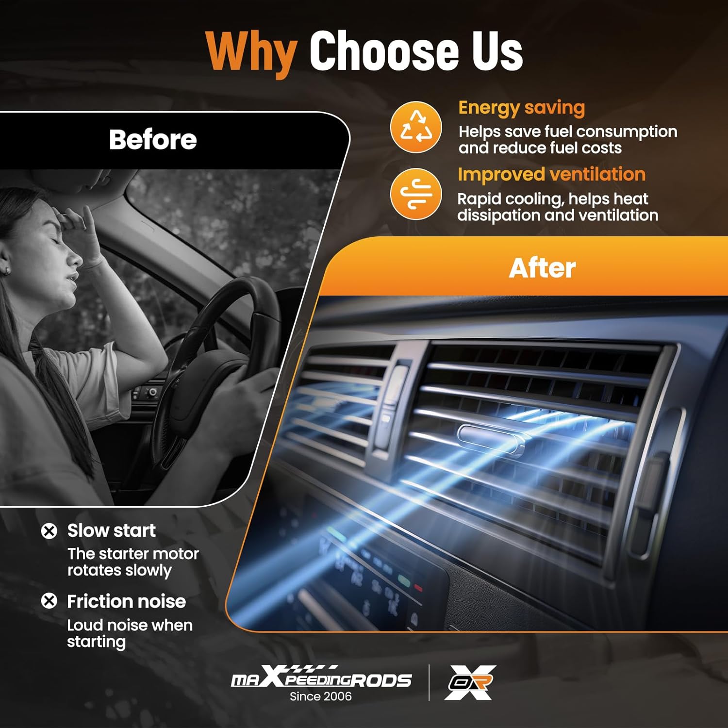 maXpeedingrods Air Conditioner AC Compressor with Clutch for Chevrolet Impala 2.5L 2014-2018, Malibu 2.0L 2.5L 2013-2015, Buick Regal 2.0L 2014-2017, Replaces #22910274, 22947668