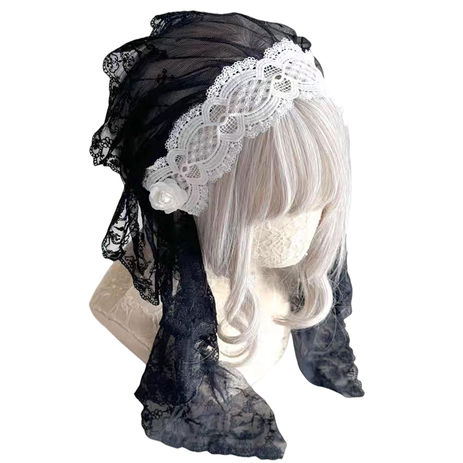 Rosette Hairband for Party Halloween Headwear for Music Festivals Photo Booth Props for Girls Photo Props Lace Hair Accessory
