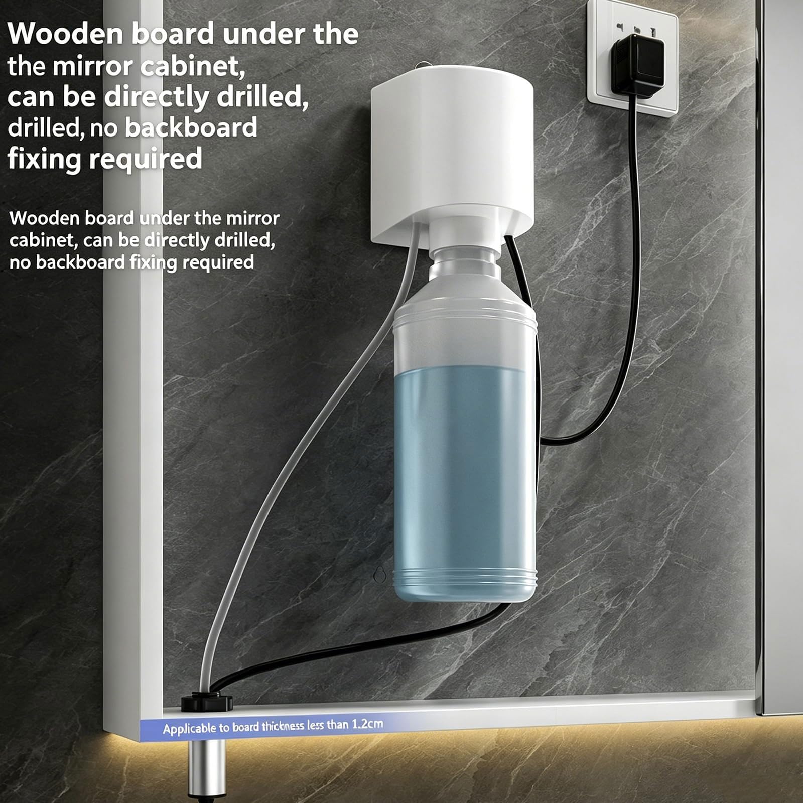 Dispensador automático de jabón líquido, dispensador de jabón con sensor infrarrojo sin contacto para baño, cocina, hotel, centro comercial, dispensador de jabón de manos montado en la pared