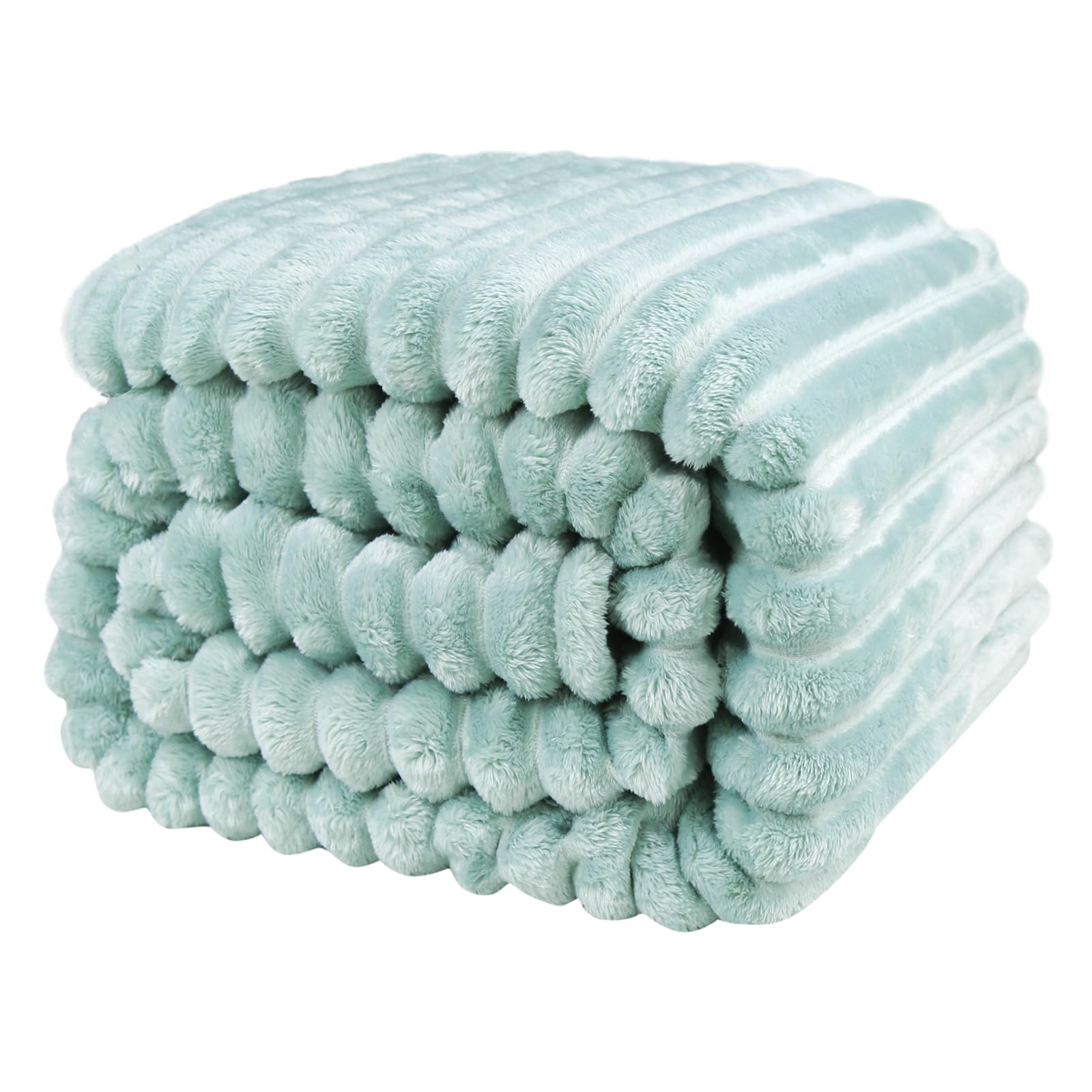 Plaid cocooning vert sauge KEAYOO couverture chaude pour vos soirées télé sur le canapé
