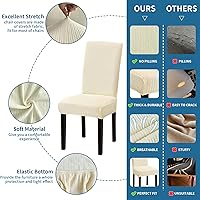 Vista 270 de Juego de 6 fundas elásticas para sillas de comedor, extraíbles y lavables, para sillas de comedor, hotel, ceremonia