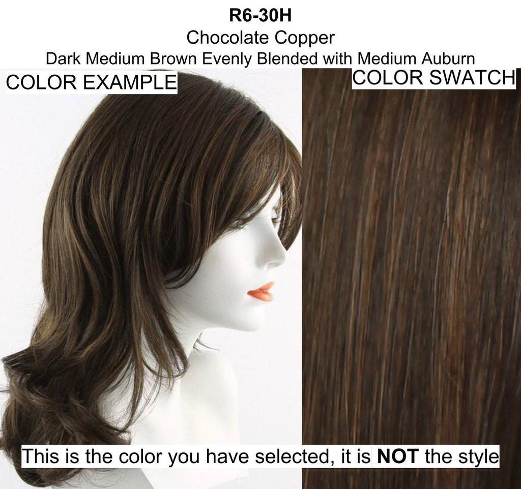 Bundle - 5 items: Salsa LARGE CAP by Raquel Welch Wig, Christy's Wigs Q & A Booklet, Wig Shampoo, Wig Cap & Wide Tooth Comb (Color Selected: R6_30H)