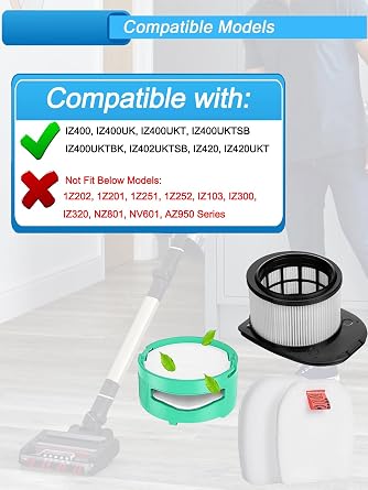 IZ400UKT Filter Replacement for Shark Stratos Wrap Plus Cordless Vacuum