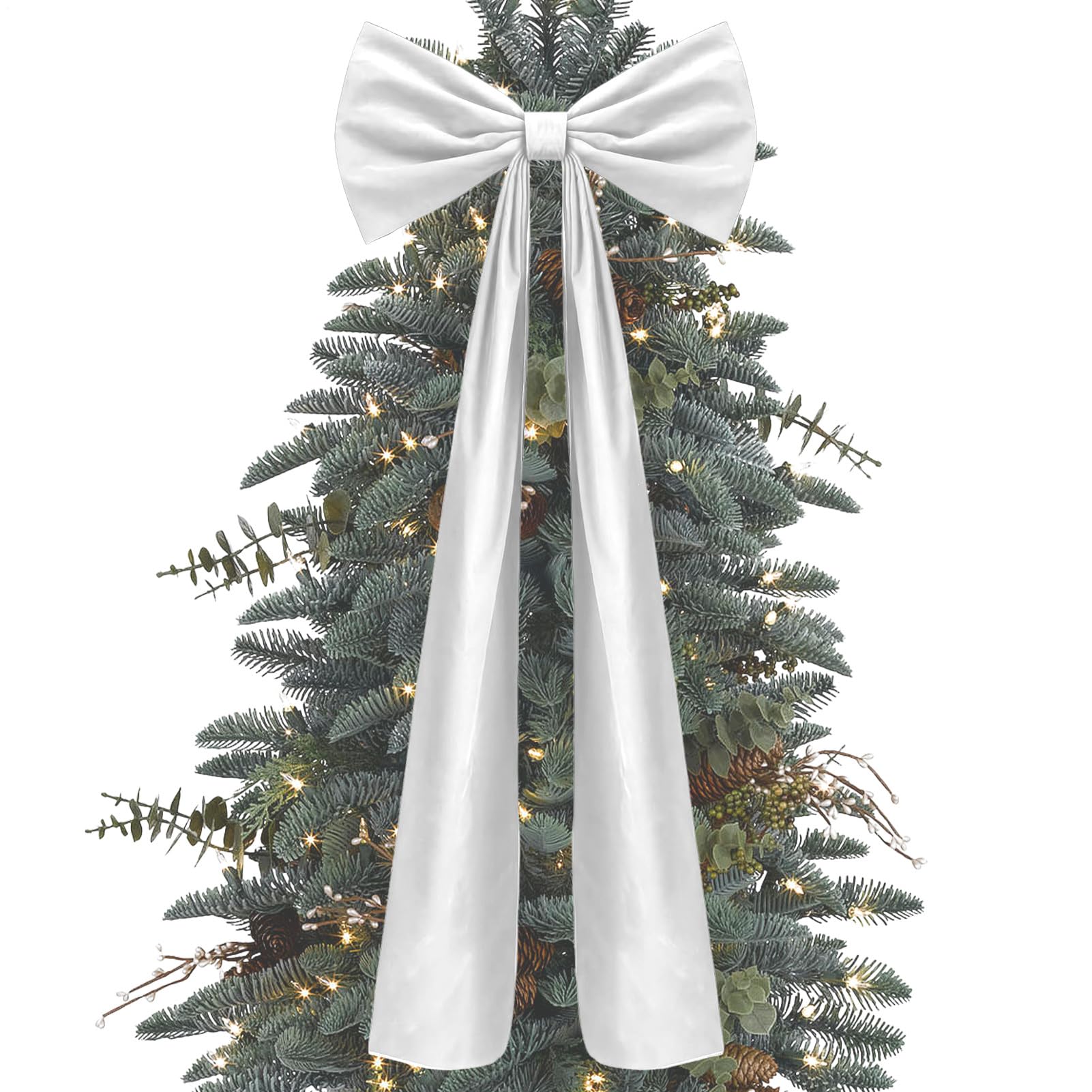 Lazos de Navidad elegantes de terciopelo para decoración de interiores y jardín