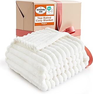 Bedsure Fleece Throw Blanket for Sofa - Fluffy Cosy Warm Blankets for Be...