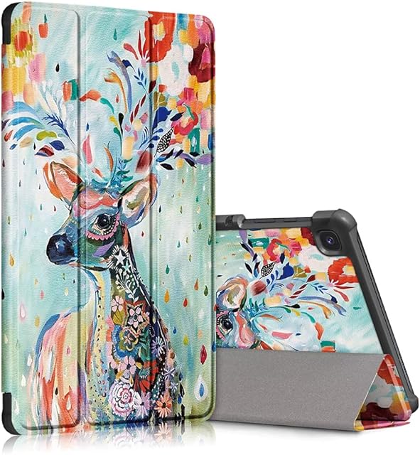 TOPCASE Case Compatible With Samsung Galaxy Tab A7 Lite 8.7" 2021 SM-T220/SM-T225 Tablet Cover-Ultra Slim Lightweight Stand Magnetic Shell,Deer