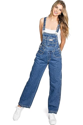 Lana Roux 90s Retro Dungaree Utility Denim Twill Jumpsuit Overalls - Small - Medium Denim