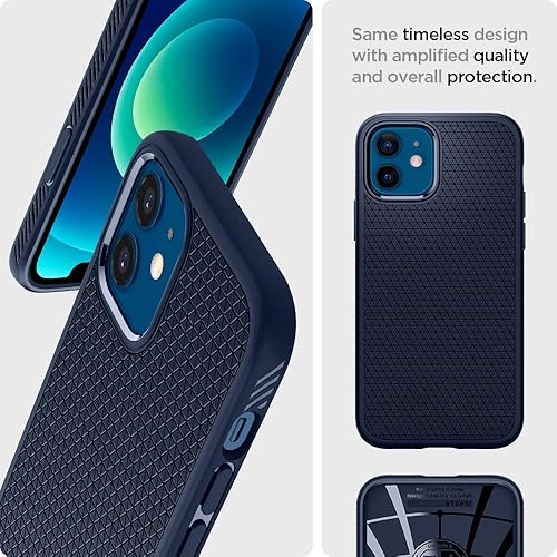 Vista 111 de Spigen Liquid Air - Funda diseñada para iPhone 13 Pro Max (2021), color negro mate